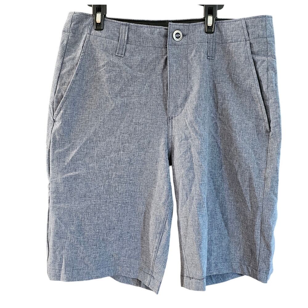Volcom Surf & Turf Gray 4-Way Stretch Hybrid Surf Beach Performance Shorts 28
